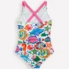 Cross-Back Printed Swimsuit Multi Fishes