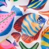 Cross-Back Printed Swimsuit Multi Fishes