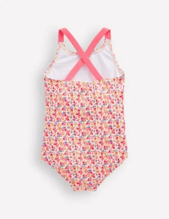 Cross-Back Printed Swimsuit Papyrus Ditsy Floral