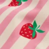 Cross-Back Printed Swimsuit Pink Strawberry Stripe