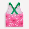 Cross-Back Tankini Top Festival Pink Daisy