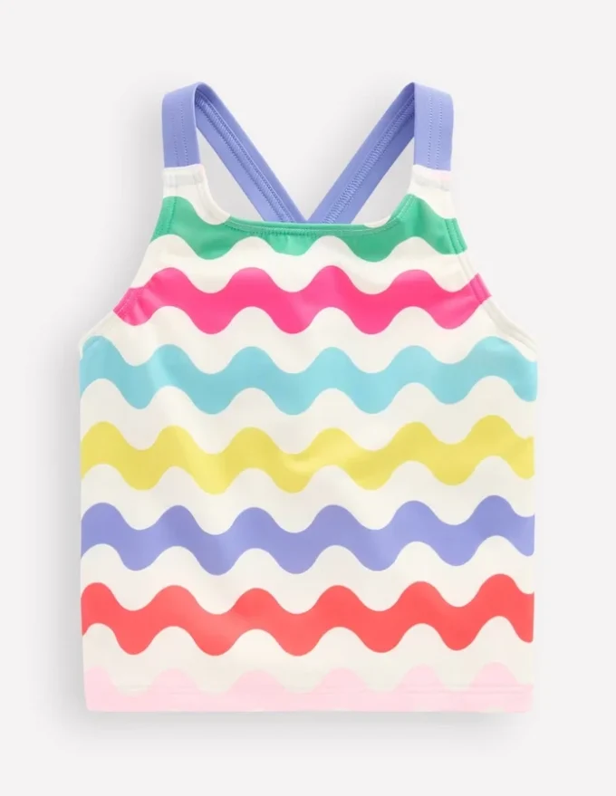 Cross-Back Tankini Top Multi Wave Cross-Back Tankini Top Multi Wave