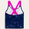 Cross-Back Tankini Top Rainbow Foil Confetti Spot Cross-Back Tankini Top Rainbow Foil Confetti Spot