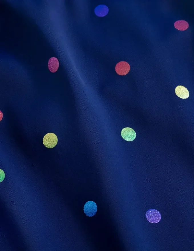 Cross-Back Tankini Top Rainbow Foil Confetti Spot Cross-Back Tankini Top Rainbow Foil Confetti Spot