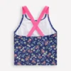 Cross-Back Tankini Top Sapphire Blue Meadow Floral Cross-Back Tankini Top Sapphire Blue Meadow Floral