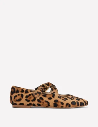 Cross Strap Mary Jane Classic Leopard