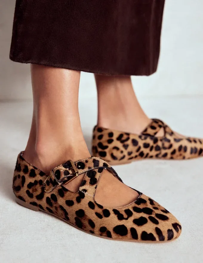 Cross Strap Mary Jane Classic Leopard Cross Strap Mary Jane Classic Leopard