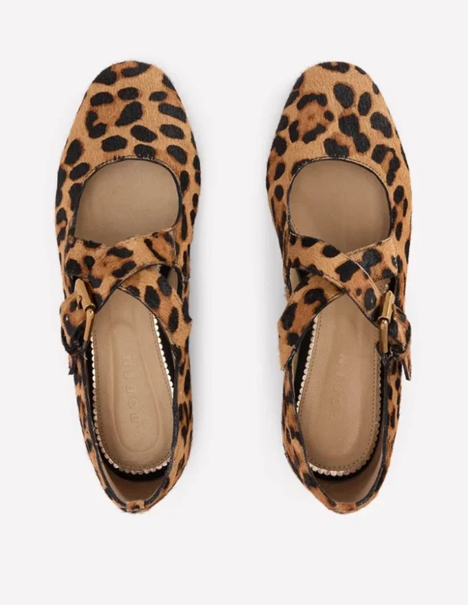 Cross Strap Mary Jane Classic Leopard Cross Strap Mary Jane Classic Leopard