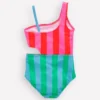 Cut Out Swimsuit Multi Stripe Cut Out Swimsuit Multi Stripe