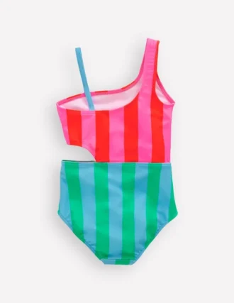 Cut Out Swimsuit Multi Stripe
