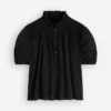Cutwork Puff Sleeve Top Black Cutwork Puff Sleeve Top Black