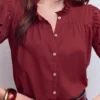 Cutwork Puff Sleeve Top Russet Cutwork Puff Sleeve Top Russet