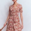 Daisy Flippy Jersey Dress Brown, Decorative Blossom Daisy Flippy Jersey Dress Brown, Decorative Blossom