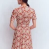 Daisy Flippy Jersey Dress Brown, Decorative Blossom Daisy Flippy Jersey Dress Brown, Decorative Blossom