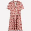 Daisy Flippy Jersey Dress Brown, Decorative Blossom Daisy Flippy Jersey Dress Brown, Decorative Blossom