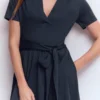 Daisy Flippy Jersey Dress Navy Daisy Flippy Jersey Dress Navy