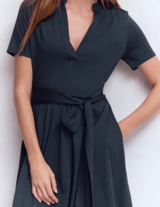 Daisy Flippy Jersey Dress Navy