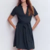 Daisy Flippy Jersey Dress Navy Daisy Flippy Jersey Dress Navy