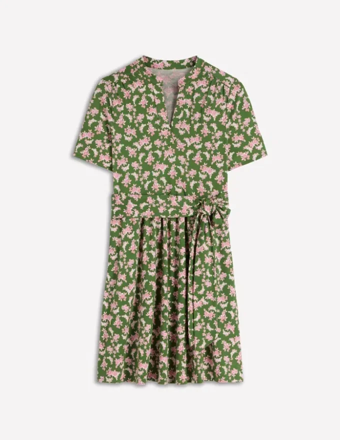 Daisy Flippy Jersey Dress Promenade Green, Dainty Blooms Daisy Flippy Jersey Dress Promenade Green, Dainty Blooms