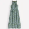 Daphne Double Cloth Dress Green Ornamental Foliage Daphne Double Cloth Dress Green Ornamental Foliage