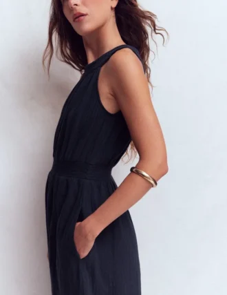 Daphne Double Cloth Dress NAVY