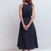 Daphne Double Cloth Dress NAVY Daphne Double Cloth Dress NAVY