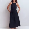Daphne Double Cloth Dress NAVY Daphne Double Cloth Dress NAVY