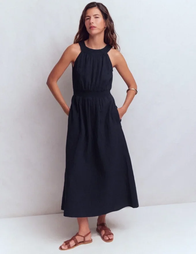 Daphne Double Cloth Dress NAVY Daphne Double Cloth Dress NAVY