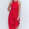 Daphne Double Cloth Dress Salsa