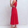 Daphne Double Cloth Dress Salsa