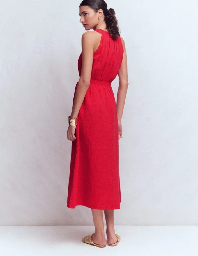 Daphne Double Cloth Dress Salsa