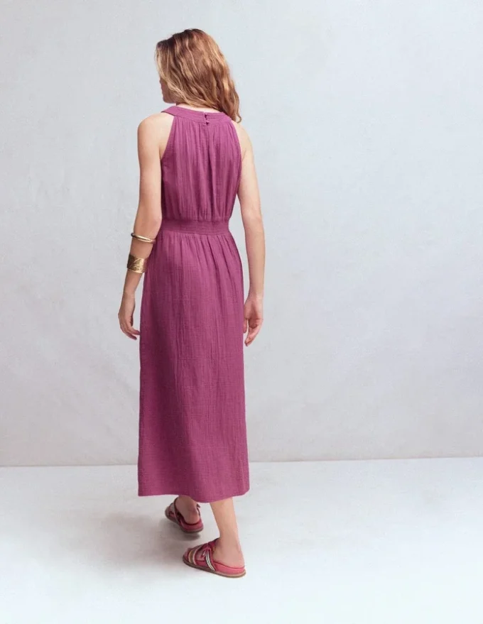 Daphne Double Cloth Dress Warm Mauve Daphne Double Cloth Dress Warm Mauve