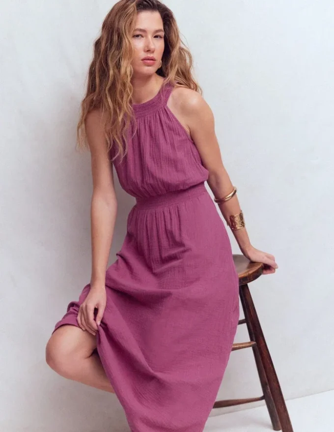 Daphne Double Cloth Dress Warm Mauve Daphne Double Cloth Dress Warm Mauve