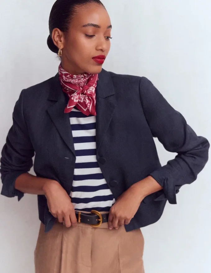 Dartmouth Linen Blazer Navy