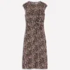 Delilah Twist Midi Dress Almond Milk, Cheetah Pop Delilah Twist Midi Dress Almond Milk, Cheetah Pop