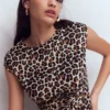 Delilah Twist Midi Dress Almond Milk, Cheetah Pop Delilah Twist Midi Dress Almond Milk, Cheetah Pop