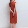 Delilah Twist Midi Dress Burnt Orange Delilah Twist Midi Dress Burnt Orange
