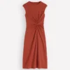 Delilah Twist Midi Dress Burnt Orange Delilah Twist Midi Dress Burnt Orange