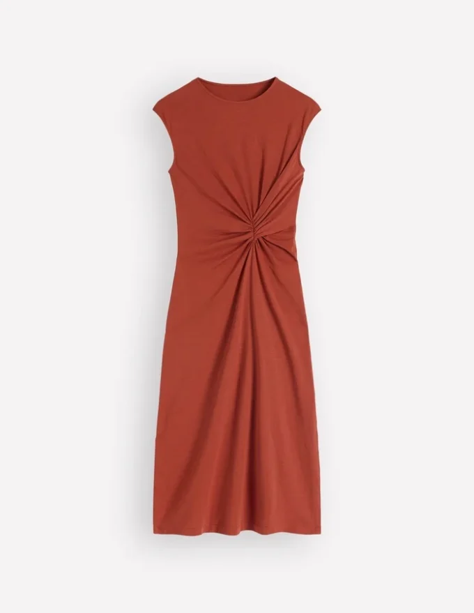 Delilah Twist Midi Dress Burnt Orange Delilah Twist Midi Dress Burnt Orange
