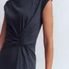 Delilah Twist Midi Dress Navy Delilah Twist Midi Dress Navy