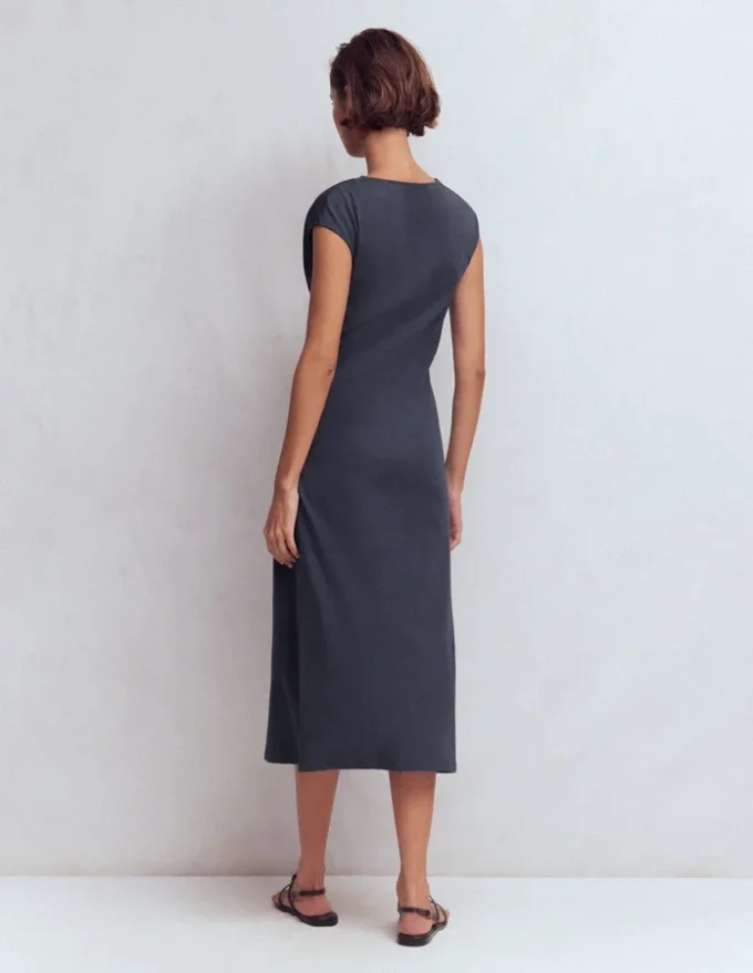 Delilah Twist Midi Dress Navy Delilah Twist Midi Dress Navy