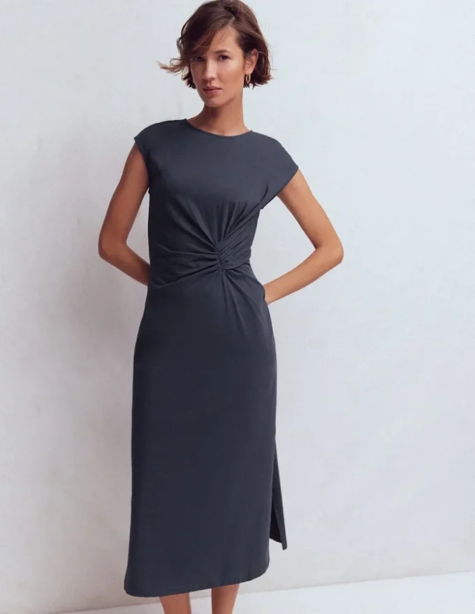 Delilah Twist Midi Dress Navy Delilah Twist Midi Dress Navy