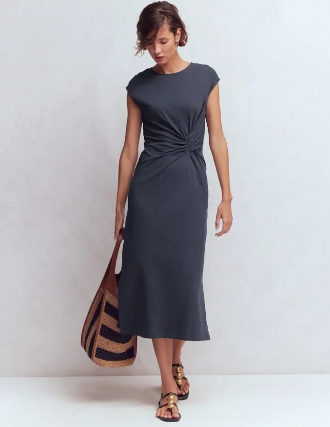 Delilah Twist Midi Dress Navy Delilah Twist Midi Dress Navy