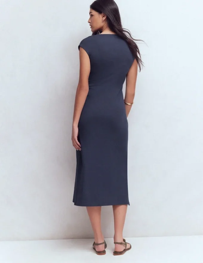 Delilah Twist Midi Dress Navy Delilah Twist Midi Dress Navy