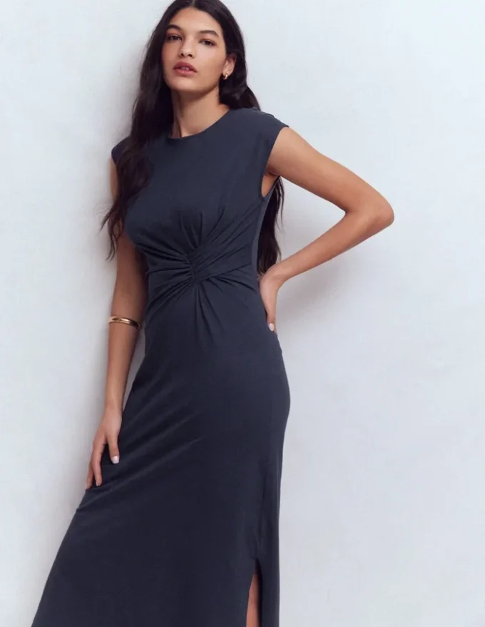 Delilah Twist Midi Dress Navy Delilah Twist Midi Dress Navy