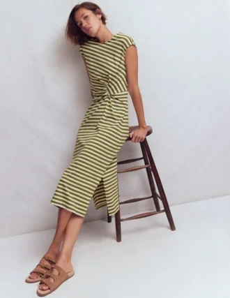 Delilah Twist Midi Dress Stripe