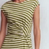 Delilah Twist Midi Dress Stripe Delilah Twist Midi Dress Stripe