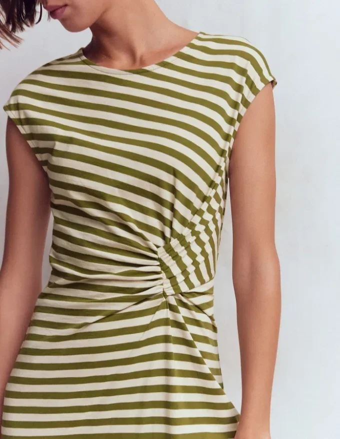 Delilah Twist Midi Dress Stripe Delilah Twist Midi Dress Stripe
