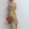 Delilah Twist Midi Dress Stripe Delilah Twist Midi Dress Stripe