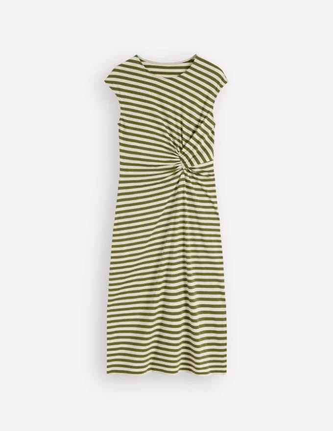 Delilah Twist Midi Dress Stripe Delilah Twist Midi Dress Stripe